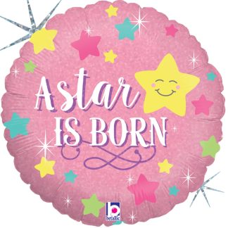 A Star Is Born Baby Girl Balloon - 18" Foil UNPACKAGED