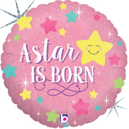 A Star Is Born Baby Girl Balloon - 18" Foil UNPACKAGED