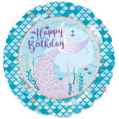 Mermaid Tales Happy Birthday Standard  - 18" Foil