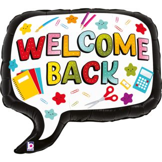 Welcome Back Speech Bubble Shape - 28" Foil