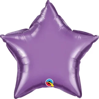 Purple Chrome Star Balloon - 20" Foil packaged