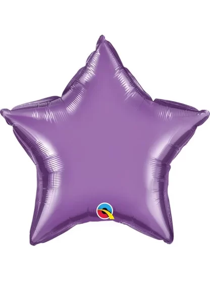 Purple Chrome Star Balloon - 20" Foil packaged