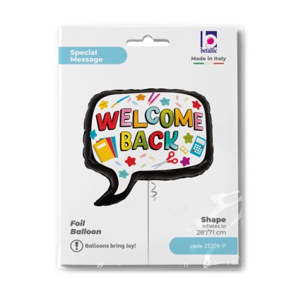 Welcome Back Speech Bubble Shape - 28" Foil - Image 2