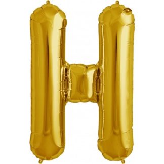 Gold Letter 'H' Balloon - 34" Foil