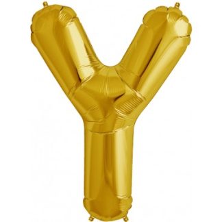 Gold Letter 'Y' Balloon - 34" Foil