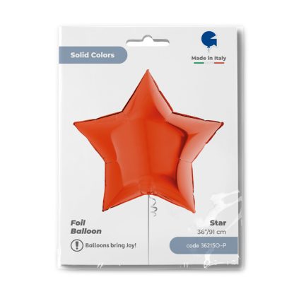 Orange Star Balloon - 36" Foil
