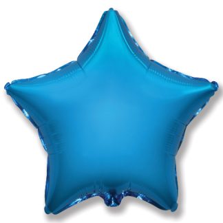 Blue Metallic Star Jumbo Balloon - 32" Foil