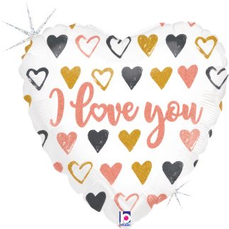Mini Rose Gold Love You Heart Balloon  – 9" Foil
