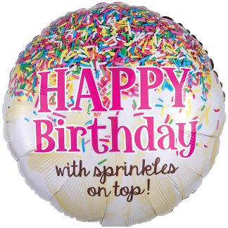 Happy Birthday Sprinkles on Top Standard Balloon - 18" Foil