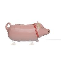 Walking Pet Pig Foil Balloon -  Foil 7.95 x 7.95 x 14.30 CM