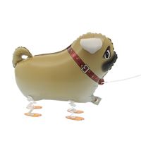 Walking Pet Pug Foil Balloon -  Foil 15.24 x .32 x 20.32 CM