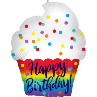 Happy Birthday Satin Standard Balloon - 18" Foil