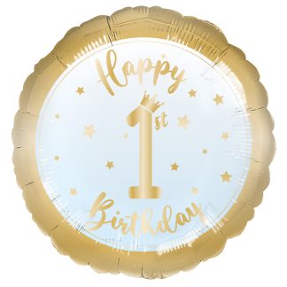 1st Birthday Boy Standard Balloon - 18" Foil