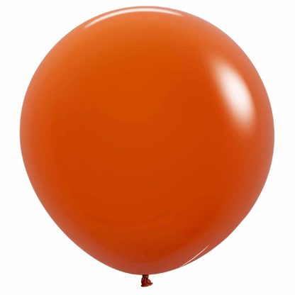 Fashion Sunset Orange 062 Balloons - 24" Latex (3ct)
