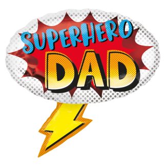 Superhero Dad Supershape Balloon - 27" x 26" Foil