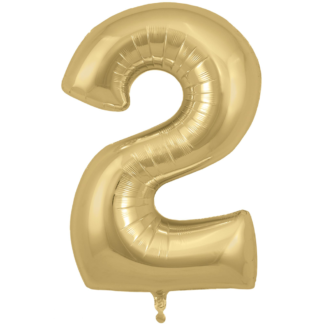 Gold Silk Number 2 Balloon - 34" Foil