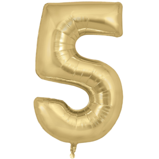 Gold Silk Number 5 Balloon - 34" Foil