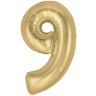 Gold Silk Number 9 Balloon - 34" Foil
