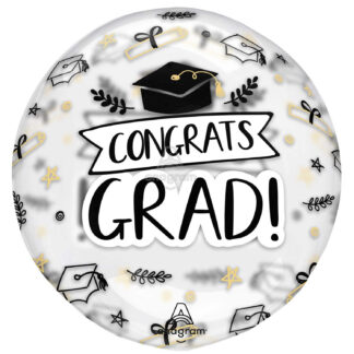 Sketched Graduation Balloon - 18" Clearz