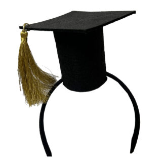 Graduation Black Mortarboard Headband - One Size (1ct)