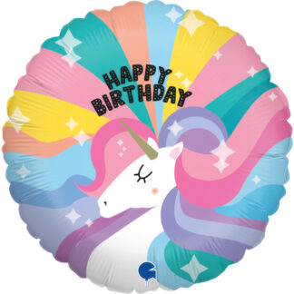 Mini Birthday Unicorn Balloon  – 9" Foil