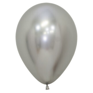 Reflex Silver 981 Balloons - 9" Latex (80ct)