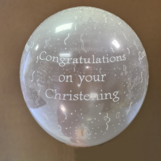 On Your Christening Diamond Clear Balloons - 16" Latex (50ct)
