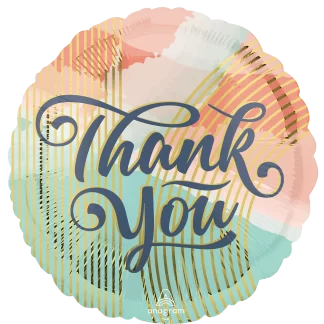 Thank You Pastel Clouds Balloon - 18" Foil