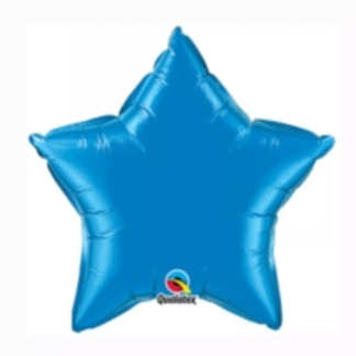 Mini Sapphire Blue Star Shape Air-Filled Balloon – 4″ Foil
