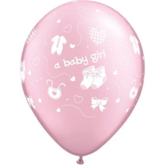 A Baby Girl Pink Balloons - 11" Latex (25ct)