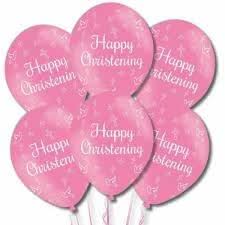 Christening Pink Balloons - 11" Latex (6ct)