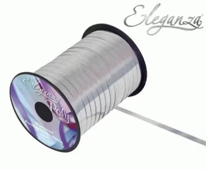 Metallic Silver Curling Ribbon - (5mm x 228.6m)