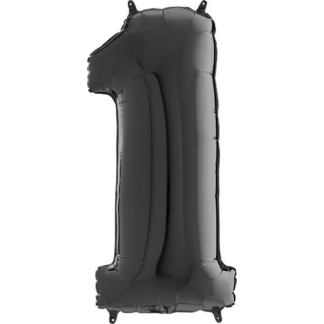 Black Number 1 Balloon - 26" Foil