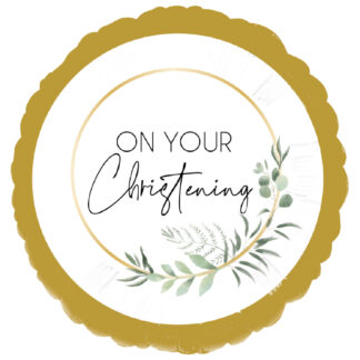 Botanical Christening Balloon - 18" Foil