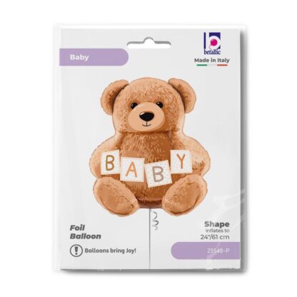 Baby Teddy Bear Shape Balloon - 24" Foil - Image 2