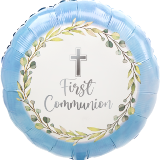 Blue My First Communion Balloon - 18" Foil