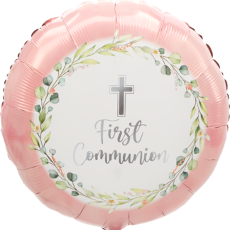 Pink My First Communion Balloon - 18" Foil