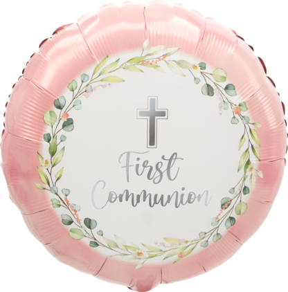 Pink My First Communion Balloon - 18" Foil