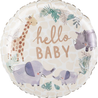 Hello Baby Soft Jungle Balloon - 18" Foil