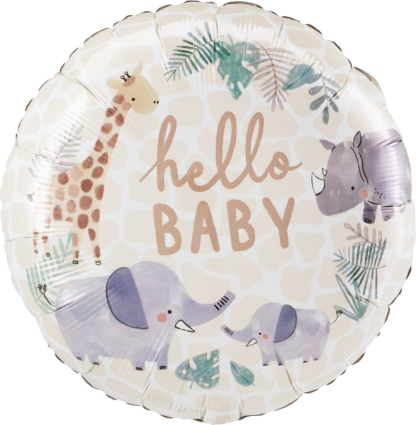 Hello Baby Soft Jungle Balloon - 18" Foil