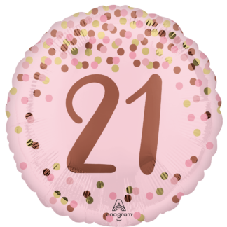 Pretty Pink 21st Birthday Balloon - 18" Foil