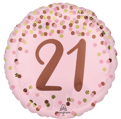 Pretty Pink 21st Birthday Balloon - 18" Foil