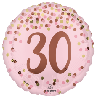 Pretty Pink 30th Birthday Balloon - 18" Foil