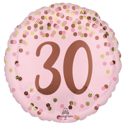 Pretty Pink 30th Birthday Balloon - 18" Foil