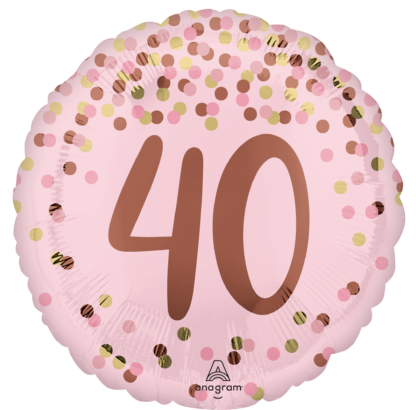 Pretty Pink 40th Birthday Balloon - 18" Foil