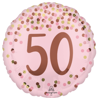 Pretty Pink 50th Birthday Balloon - 18" Foil