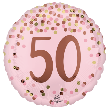 Pretty Pink 50th Birthday Balloon - 18" Foil