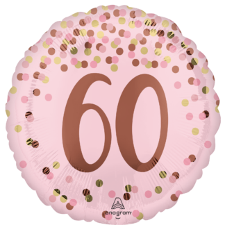 Pretty Pink 60th Birthday Balloon - 18" Foil