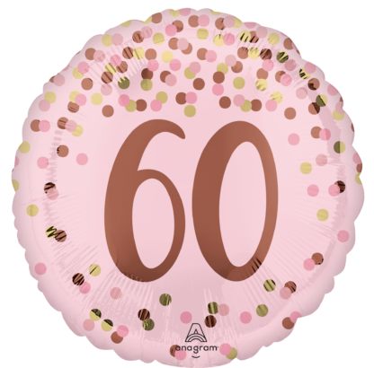 Pretty Pink 60th Birthday Balloon - 18" Foil