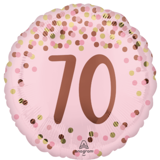 Pretty Pink 70th Birthday Balloon - 18" Foil